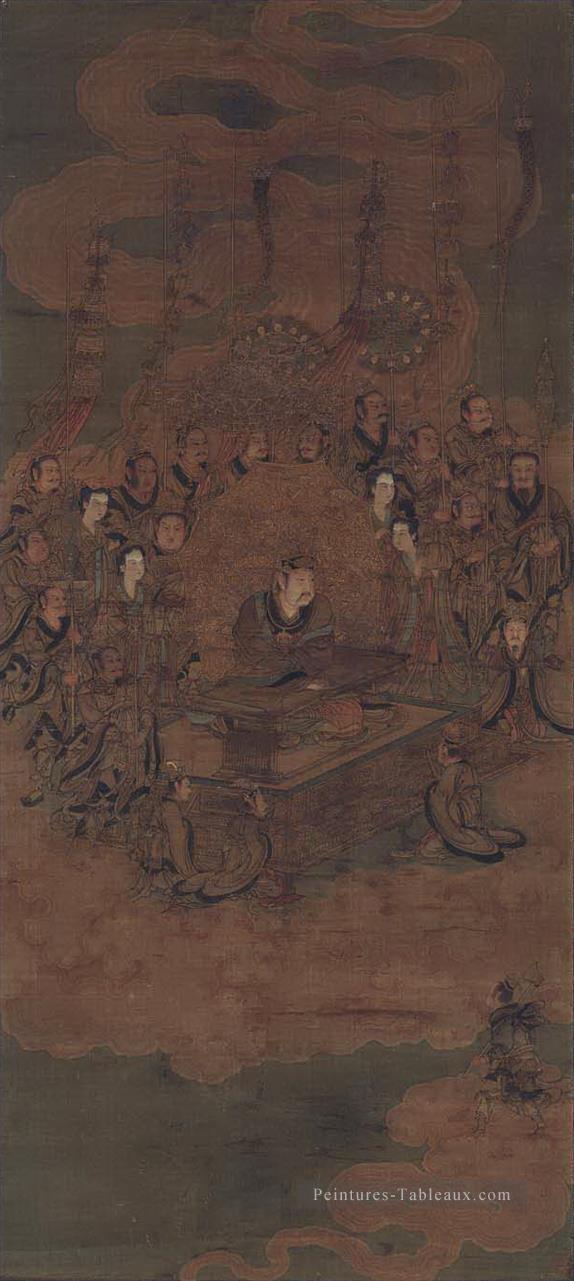 divinité taoïste du ciel Wu Daozi chinois traditionnel Peintures à l'huile